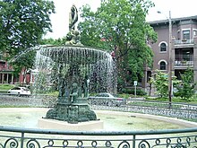 The fountain at St. James Court in Old Louisville St. James Court fountain.jpg