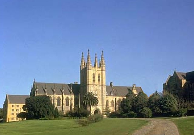 St John's College, built in the Gothic Revival style, as seen from Parramatta Road. Virtual Tour of St John's College