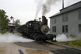 Locomotive à vapeur.