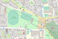 Map of Stepney Green Park, showing Crossrail tunnel junctions Stepney Green Park.jpg