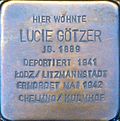 Snublesten for Lucie Götzer (Genter Straße 26)