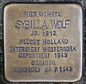 Stolperstein Neustr 45 Dinslaken Wolf Sybilla