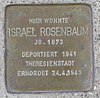 Stumbling stone for Israel Rosenbaum (Kirchplatz 7)