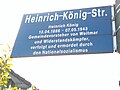 Straßenschild der Heinrich-König-Straße Ecke Hattinger Straße in Bochum-Weitmar