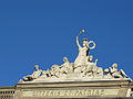 Detail auf der Oberseite der Fassade