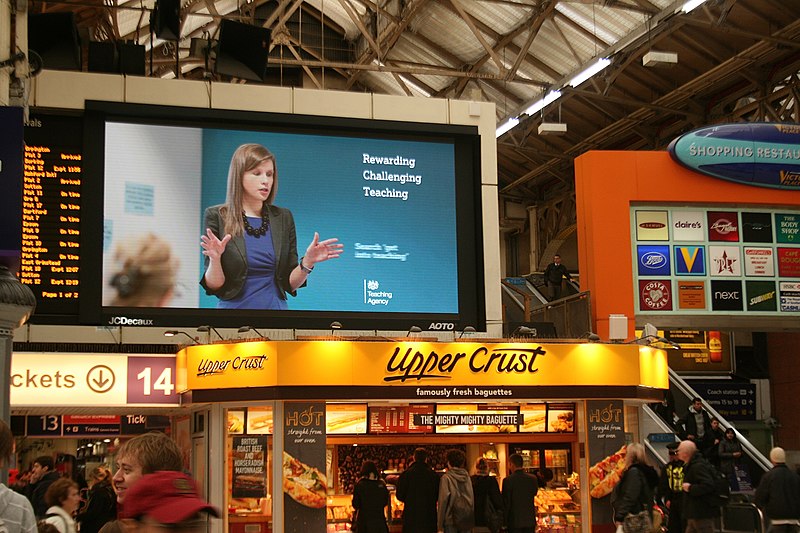 File:TV media advertising at London Victoria station. - panoramio.jpg