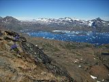 Blick vom Sømandsfjeldet auf den Kong Oskars Havn mit Tasiilaq