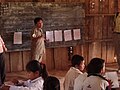 Un insegnante di scuola elementare nel nord del Laos