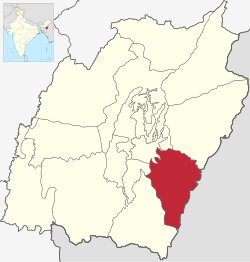 Plats för Tengnoupal District i Manipur