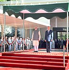 Ceremonia de bienvenida del Primer ministro de la India, Narendra Modi.