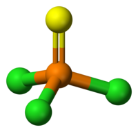 Ball-and-stick model of thiophosphoryl chloride