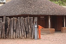 Traditional thatched house at the national museum of Botswana