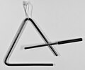 Triangle, exemple d'instrument idiofòn.