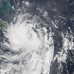 La tempête tropicale Alpha près de Barahona (République dominicaine)