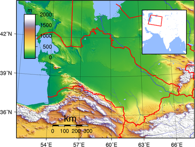 Topography of Turkmenistan Turkmenistan Topography.png