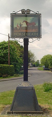 Signpost in Horseheath UK Horseheath (SideA).jpg