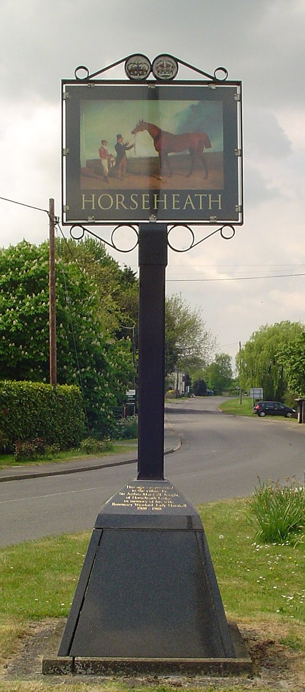 The village sign at Horseheath