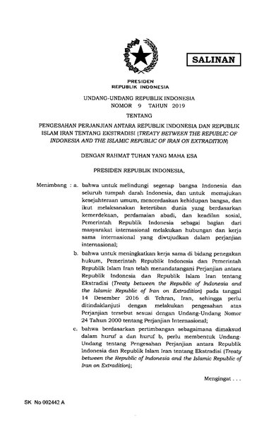 Berkas:Undang-Undang Republik Indonesia Nomor 9 Tahun 2019.pdf