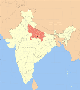 Uttar Pradesh district location map Kaushambi.svg
