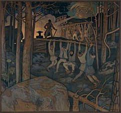 The Forging of the Sampo by Väinö Blomstedt [fi], 1897