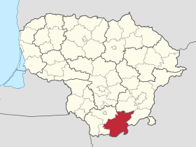 Localisation de Municipalité du district de Varėna