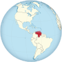 Thumbnail for File:Venezuela on the globe (Federal Dependencies of Venezuela special) (Americas centered).svg