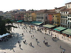 Piazza Bra from the Arena di Verona