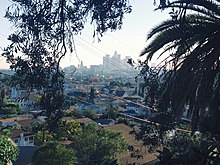 View of Lincoln Heights and Downtown Los Angeles from the hills.jpg