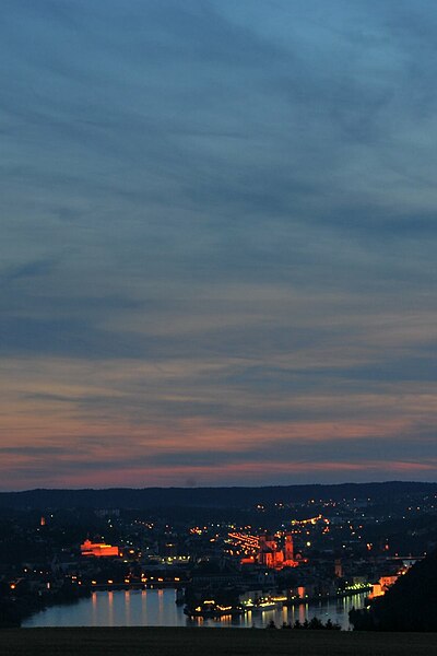 File:View of Passau in the dawn.jpg