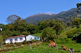 El volcán Turrialba visto desde el Santuario Los Quetzales.