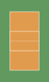 7/8 Schematic of a volleyball court, top view