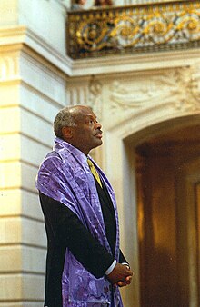 Mayor Willie Brown at an event in the San Francisco City Hall rotunda in the 1990s. WILLIEBROWN.jpg