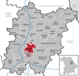 Läget för Wackersdorf i Landkreis Schwandorf