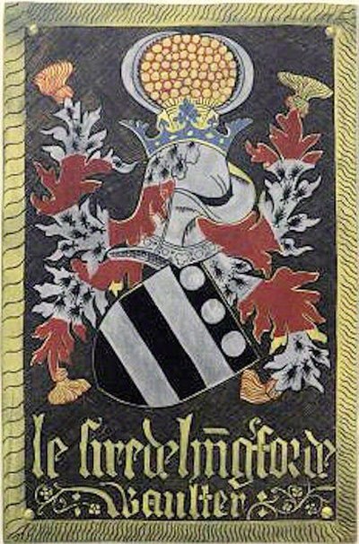 Le Sire de H(u)ng(er)forde, Waulter. Garter stall plate, Windsor Castle, of Walter Hungerford, 1st Baron Hungerford, KG. The helm is covered by mantli