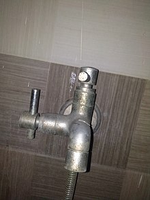 Two way water tap used in restroom. Water tap two way.jpg