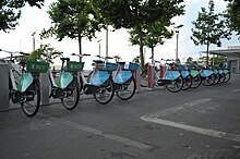 La station de vélos en libre-service de Velopass à Ouchy.