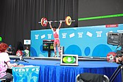 Deutsch: Gewichtheben bei den Olympischen Jugendspielen 2018; Tag 1, 7. Oktober 2018; Jungen 56 kg English: Weightlifting at the 2018 Summer Youth Olympics at 7 October 2018 – Boys' 56 kg