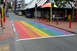 <span class="mw-page-title-main">Cuba Street rainbow crossing</span> Pedestrian crossing in New Zealand