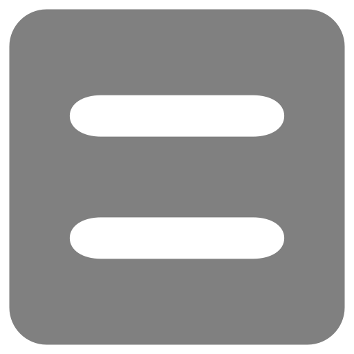 File:White equals sign on grey rounded square.svg