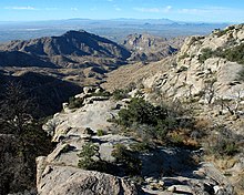 A view of Tucson from Windy Point, at an elevation of 6,580 feet (2,010 m), along the road up Mt. Lemmon Windy600.jpg