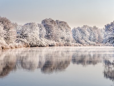 The river Regnitz between Pettstadt and Bamberg, Bavaria