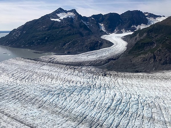 Yakutat Icefield – an expanse of ice in southeast Alaska – in 2018.