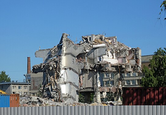 Remains of demolished Leningrad Palace of Youngsters, Saint Petersburg