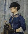 Jeune femme au chapeau rond et voilette, E. Manet, 1879