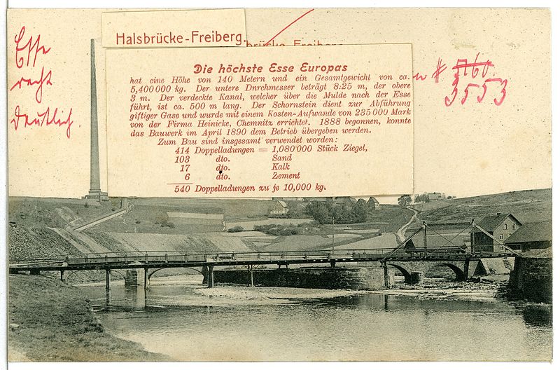 File:05161-Halsbrücke-1904-Höchste Esse der Erde 140 m-Brück & Sohn Kunstverlag.jpg