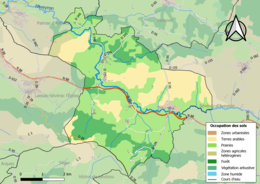Infrastructures et occupation des sols de la commune de Gaillac-d'Aveyron.