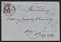 10k, used 1864, on folded letter from Moscow