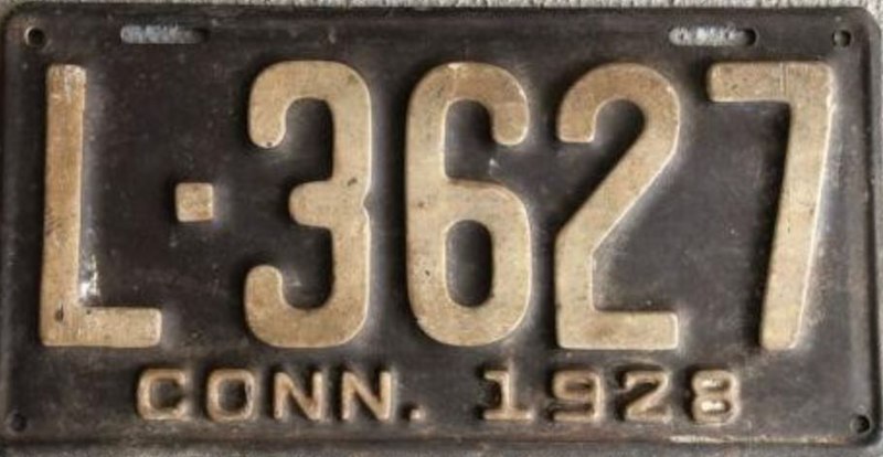 File:1928 Connecticut license plate A-1234 format.jpg