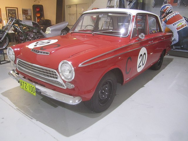 The Ford Cortina GT in which Bob Jane and Harry Firth won the 1963 race.