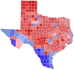 2002 US-Senatswahl in Texas Ergebniskarte von county.svg